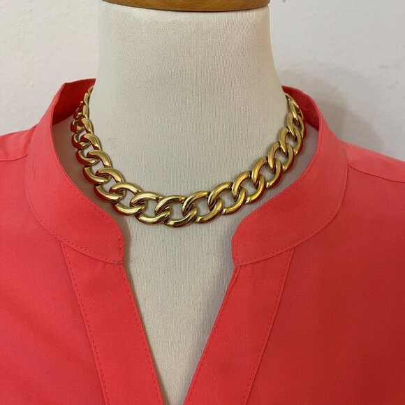 Napier Gold-tone Chain Fashion Jewelry Choker Necklace - Picture 1 of 5